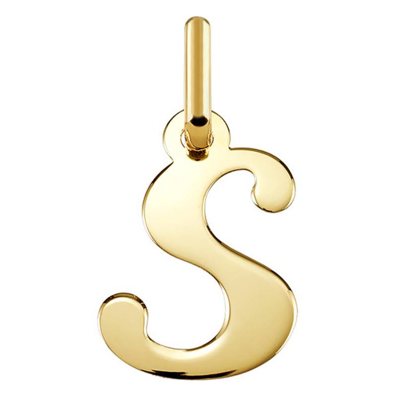 Yellow Gold 750/1000 Letter S Pendant - Argyor