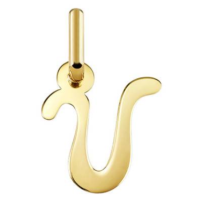 Yellow Gold 750/1000 Letter V Pendant - Argyor