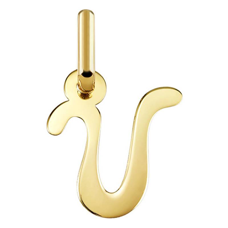 Yellow Gold 750/1000 Letter V Pendant - Argyor