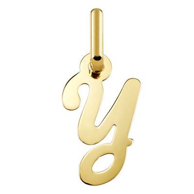 750/1000 Yellow Gold Letter Y Pendant - Argyor