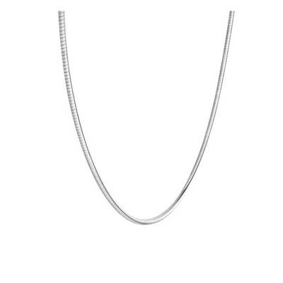 925 Silver Cable Chain Necklace, 42 cm Length, 1.50 mm or 2.10 mm Width - Una Storia