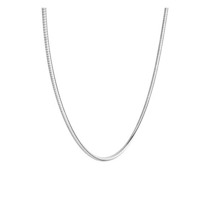 925 Silver Cable Chain Necklace, 45 cm Length, 1.20 mm to 2.10 mm Width - Una Storia