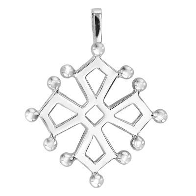 925/1000 Silver Occitan Cross Pendant, Width 29 mm - Artemis