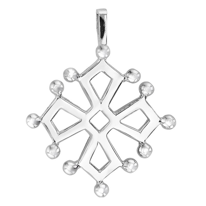 925/1000 Silver Occitan Cross Pendant, Width 29 mm - Artemis