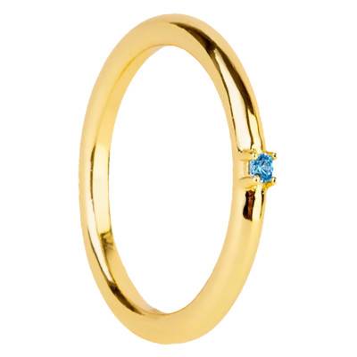 Blue Prisma Gold-Plated Ring - Aleyolé