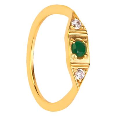 Bague Green Comet Dorée - Aleyolé