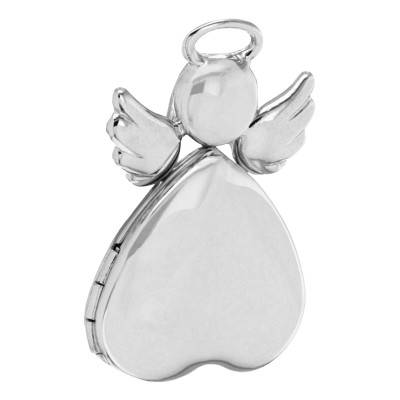 Pendentif Porte Photo Ange Coeur en Argent 925 - Artemis