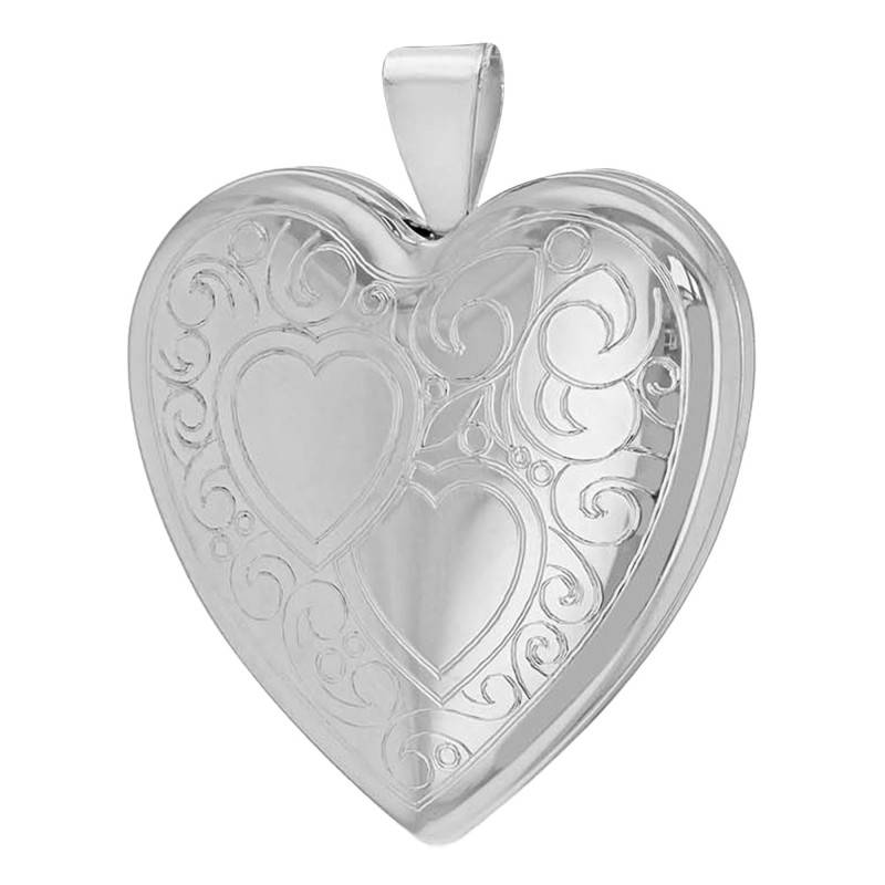 Pendentif Porte Photo Coeur Textur En Argent 925 Artemis Ocarat