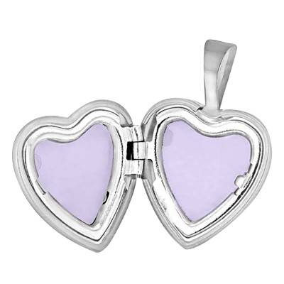 925 Silver Heart Infinity Photo Locket Pendant - Artemis