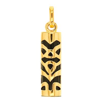 Pendentif Tiki, Or Jaune 375, symbole sagesse - Rosatella