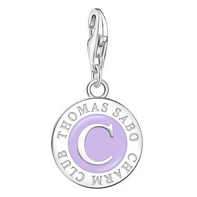 Pendentif Charmista Coin Violet en Argent 925 - 2104-007-13 - Thomas Sabo