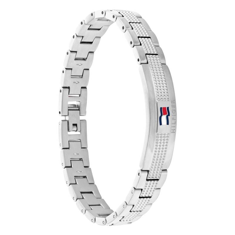 Nelson H-Link Textured Steel Bracelet, Length 19 cm - 2790419 - Tommy Hilfiger