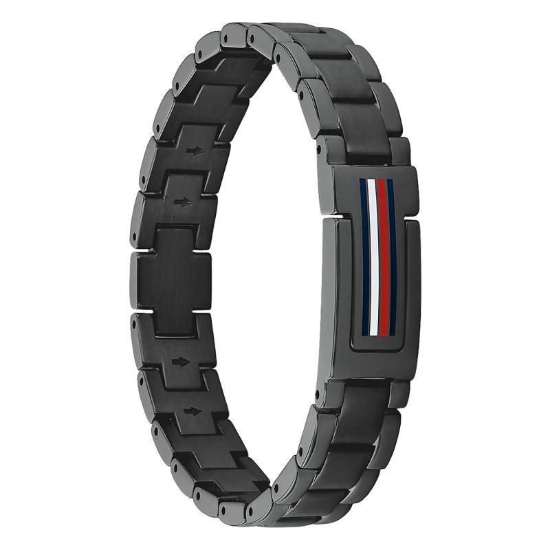 Black Steel Mason Bracelet, Adjustable Length 19 cm - 2790597 - Tommy Hilfiger