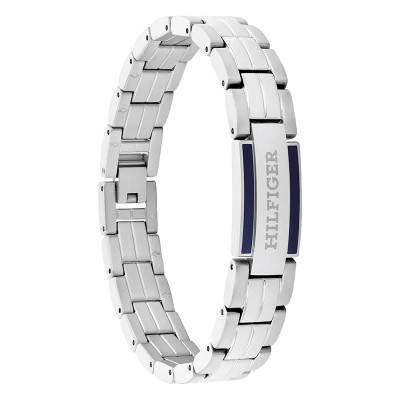 Silver Stainless Steel Parker Bracelet, Adjustable Length 19 cm - 2790600 - Tommy Hilfiger