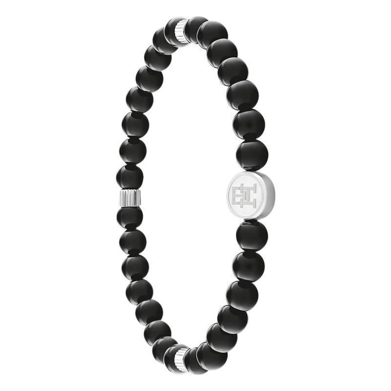 Steel & Onyx Beads Bracelet, Length 18,50 cm - 2790609 - Tommy Hilfiger