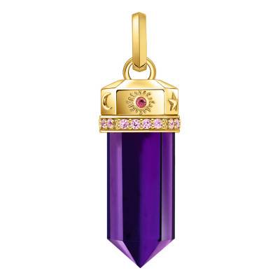 Pendentif Cosmic Amulets Hexagonal en Plaqué Or Jaune & Pierres Multicolores- PE955-995-13 - Thomas Sabo