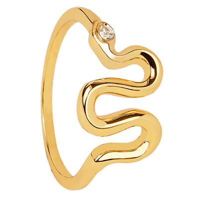 Gold Serpent's Kiss Ring - Aleyolé