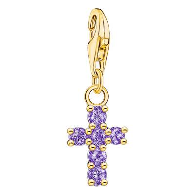 Pendentif Charmista As we Dream Croix en Plaqué Or & Zircons - 2036-414-13 - Thomas Sabo