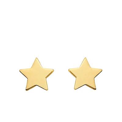 Yellow Gold Star Stud Earrings for Kids - Bambins