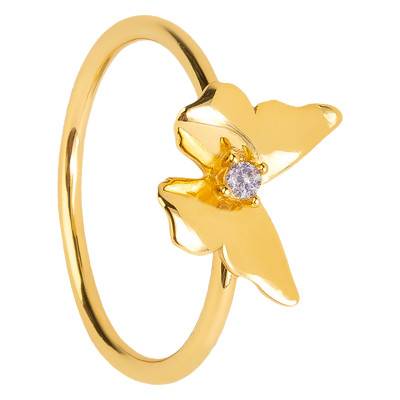 Gold-Plated Butterfly Ring - Aleyolé