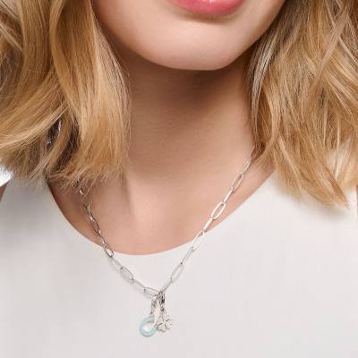 Pendentif Charm Fer à Cheval Bleu en Argent - 2019-007-17 - Thomas Sabo