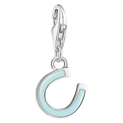 Pendentif Charm Fer à Cheval Bleu en Argent - 2019-007-17 - Thomas Sabo