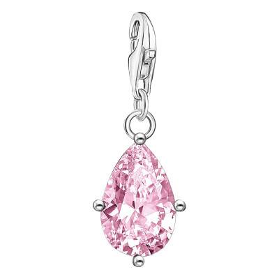Pendentif Charm Goutte Pierre Rose en Argent - 2031-051-9 - Thomas Sabo