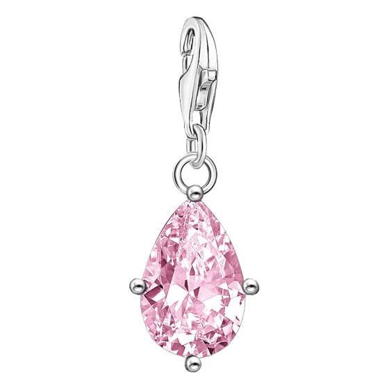 Pendentif Thomas Sabo - Goutte En Zirconium Violet, Argent Sterling - Référence PE523-051-13 - Neuf Avec étiquettes
