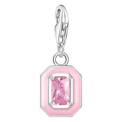 Pendentif Charm Octogonal Pierre Rose en Argent - 2030-041-9 - Thomas Sabo