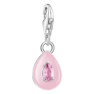 925 Silver Pink Stone Drop Charm Pendant - 2028-041-9 - Thomas Sabo