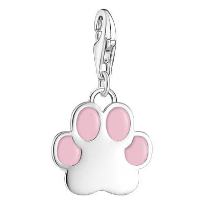 925 Silver Pink Paw Charm Pendant - 2015-007-9 - Thomas Sabo