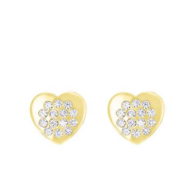 375 or 750 Yellow Gold Heart Earrings - Bambins