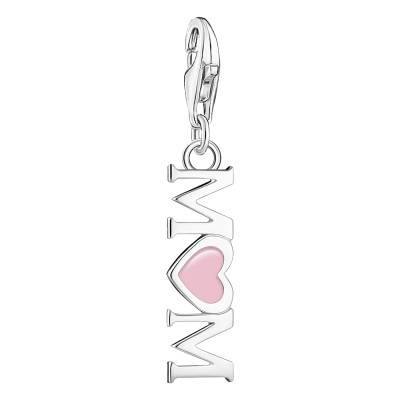 Pendentif Charm Mom & Coeur Rose en Argent - 2001-007-9 - Thomas Sabo