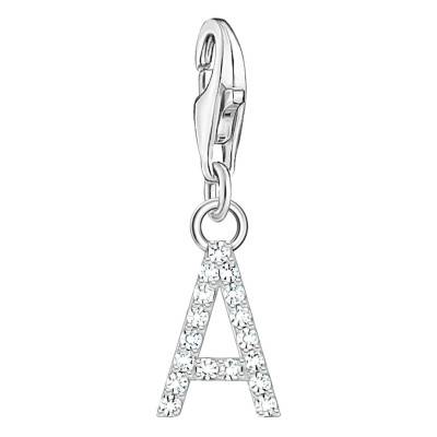 925 Silver White Cubic Zirconia Letter Charm Pendant - Thomas Sabo