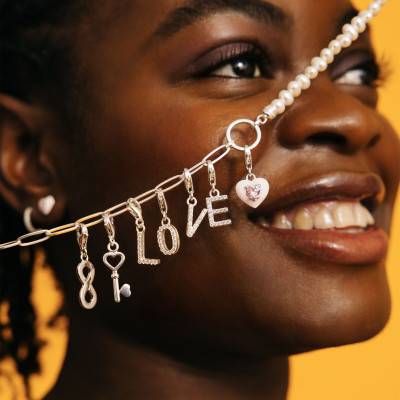 Pendentif Charm Lettre & Oxydes de Zirconium Blancs en Argent 925 - Thomas Sabo