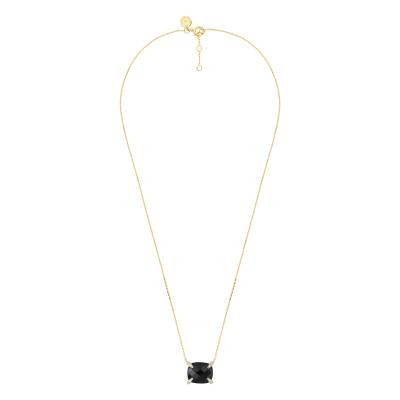 Friandise 750/1000 Yellow Gold, Diamond & Black Onyx Necklace, Adjustable Length - Morganne Bello