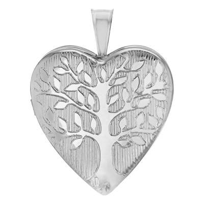 Heart Tree of Life Photo Locket Pendant in 925 Silver - Artemis