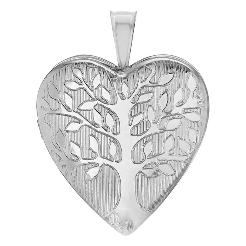 Heart Tree of Life Photo Locket Pendant in 925 Silver - Artemis