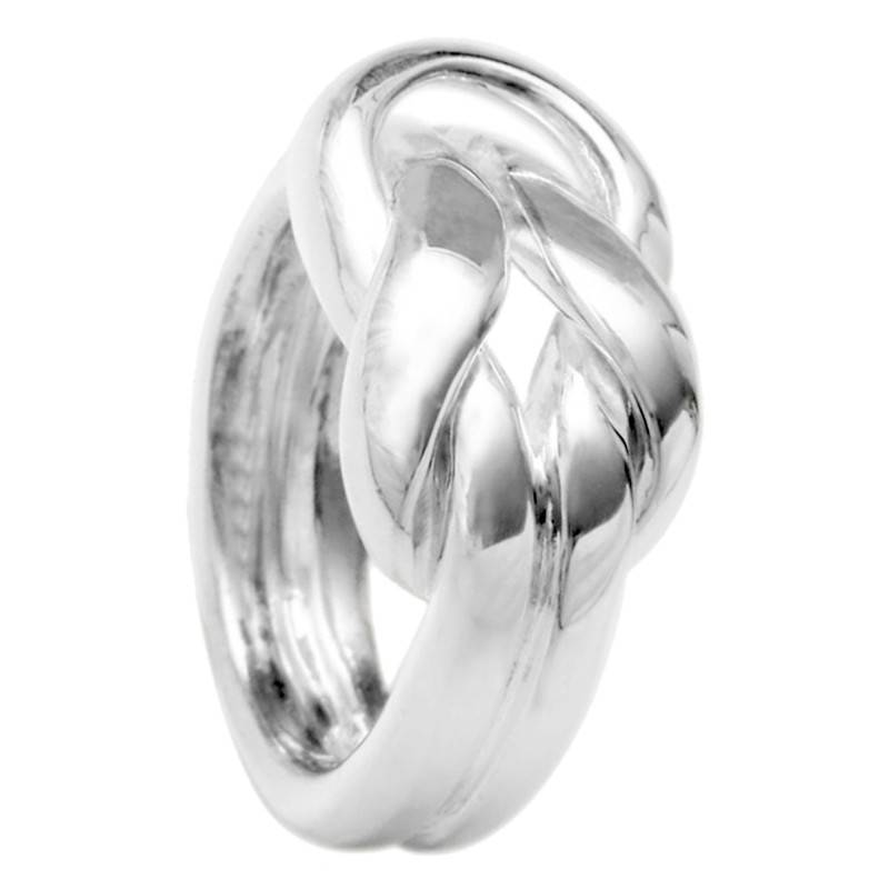 Nautical Knot 925/1000 Silver Ring - Clio Blue