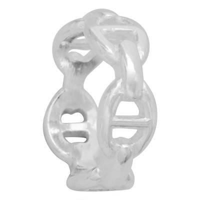 Mariner Chain 925 Silver Ring - Clio Blue