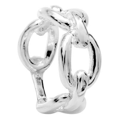Timeless 925 Silver Link Ring - Clio Blue