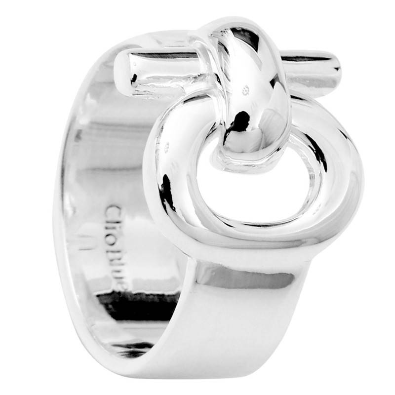 Iris Open Circle 925 Silver Ring - Clio Blue