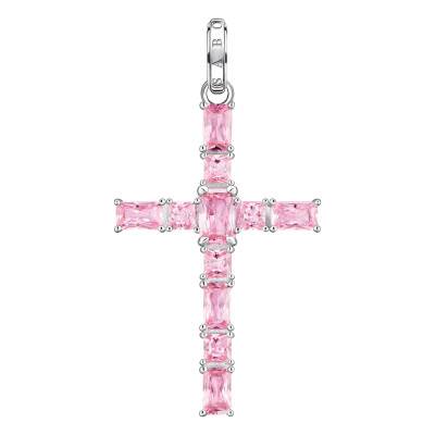Pendentif Croix Heritage Pierres Roses en Argent - PE939-051-9 - Thomas Sabo