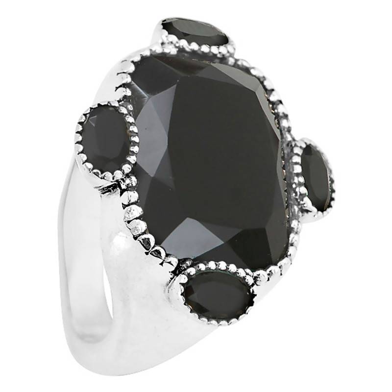 Frida 925/1000 Silver & Black Onyx Ring - Clio Blue