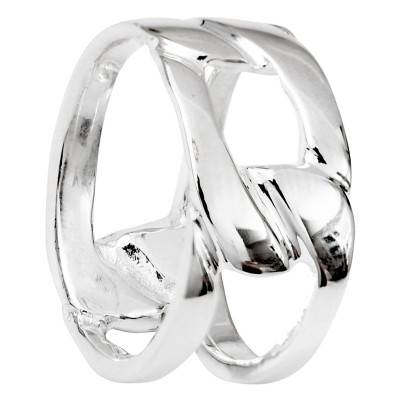 925 Silver Twisted Openwork Ring - Clio Blue