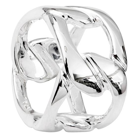 Bague Large Filigrane Argent 925 - Motif Ajouré Volutes Rétro - Hypoallergénique, Bijou Statement Femme - 5