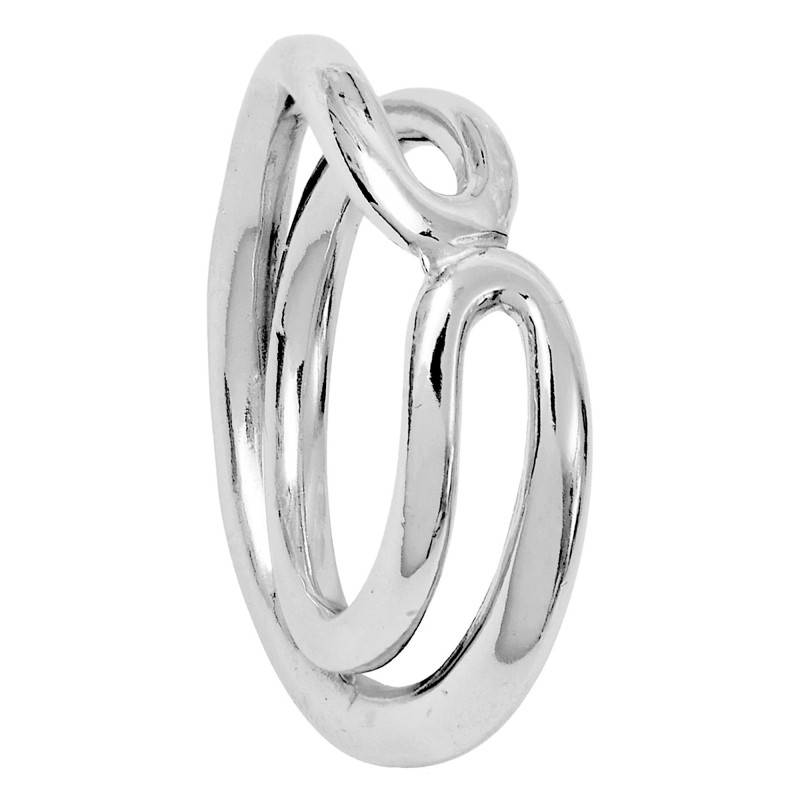 925 Silver Double Band Ring - Clio Blue