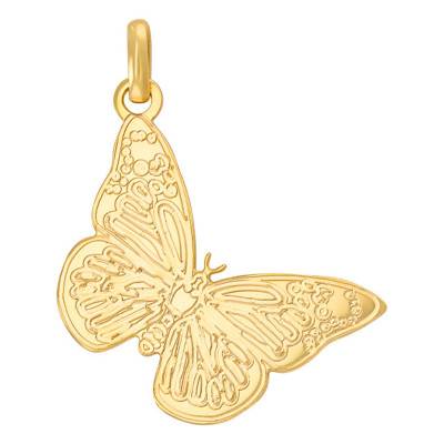 Pendentif Papillon Exotique, Or Jaune 375 ou 750 - Rosatella