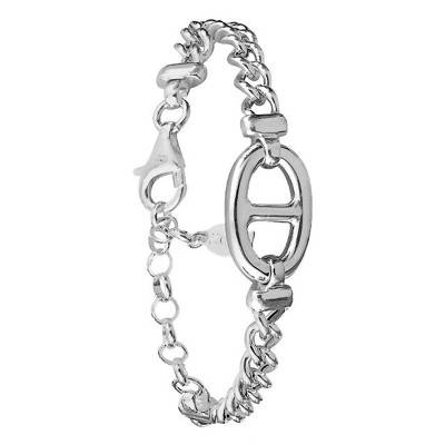 Cristina Silver 925 Link Bracelet, Length 19 cm - Clio Blue