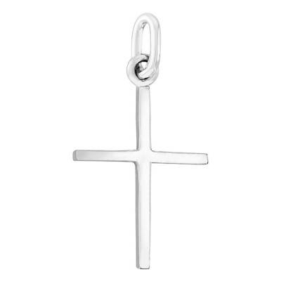 Pendentif Croix Catholique Or Blanc - Vandona